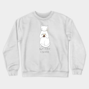 Coffee Cat Crewneck Sweatshirt